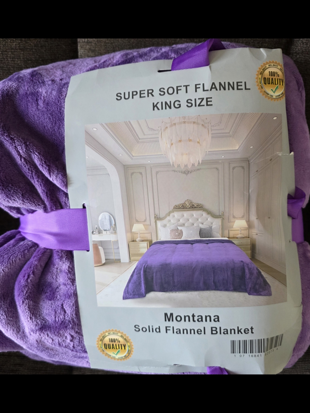 Montana Super Soft Flannel King Blanket - Purple